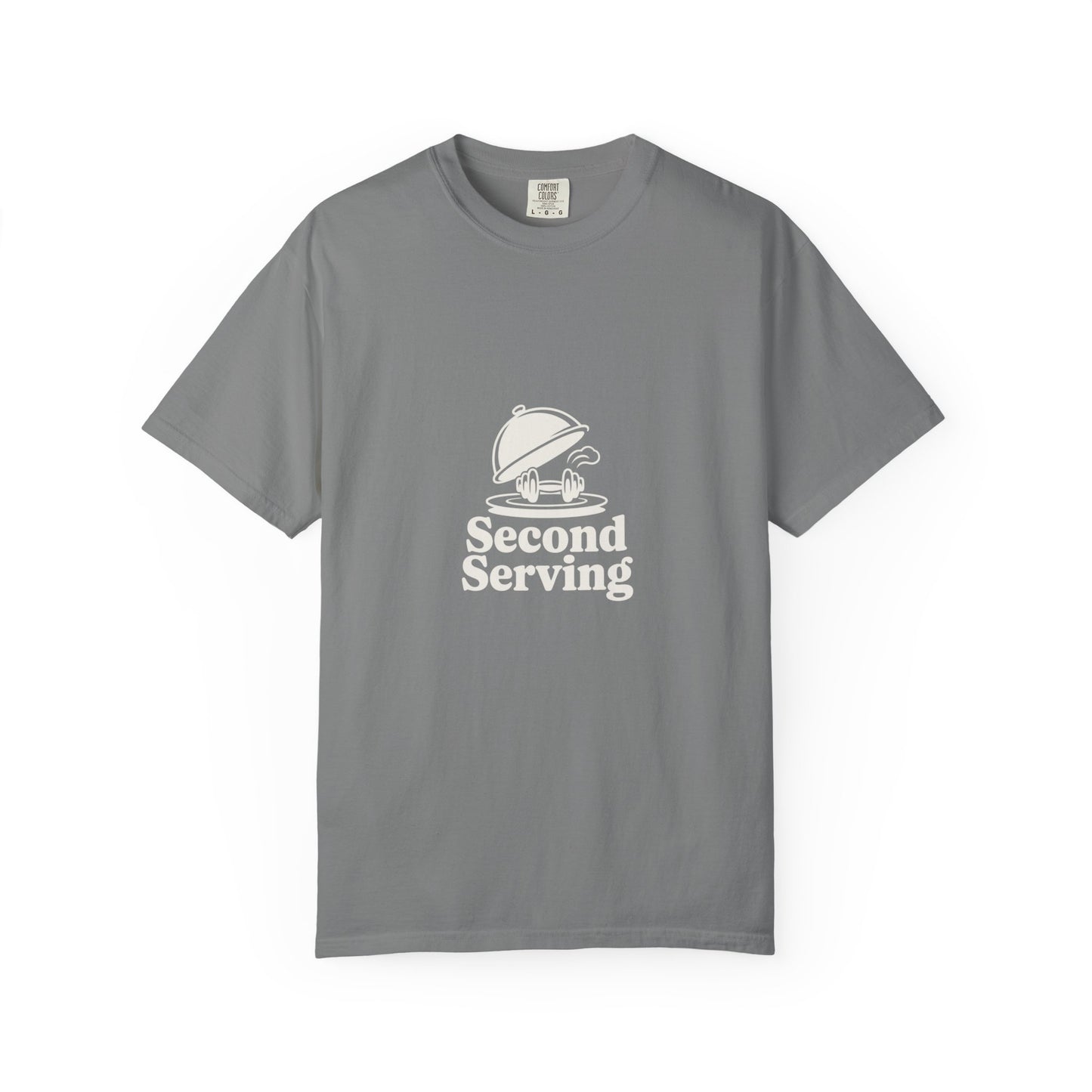 Second Serving T-Shirt — Funny Foodie Tee with Cloche Graphic