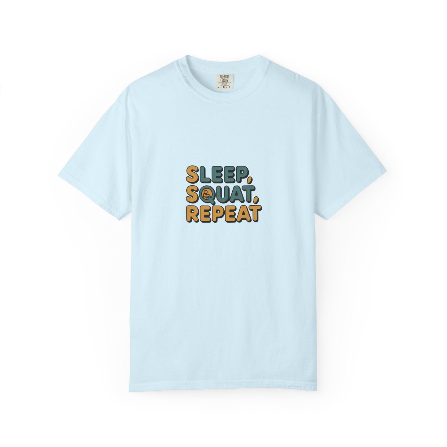 Sleep. Squat. Repeat. T-Shirt - Retro Fitness Gym Tee