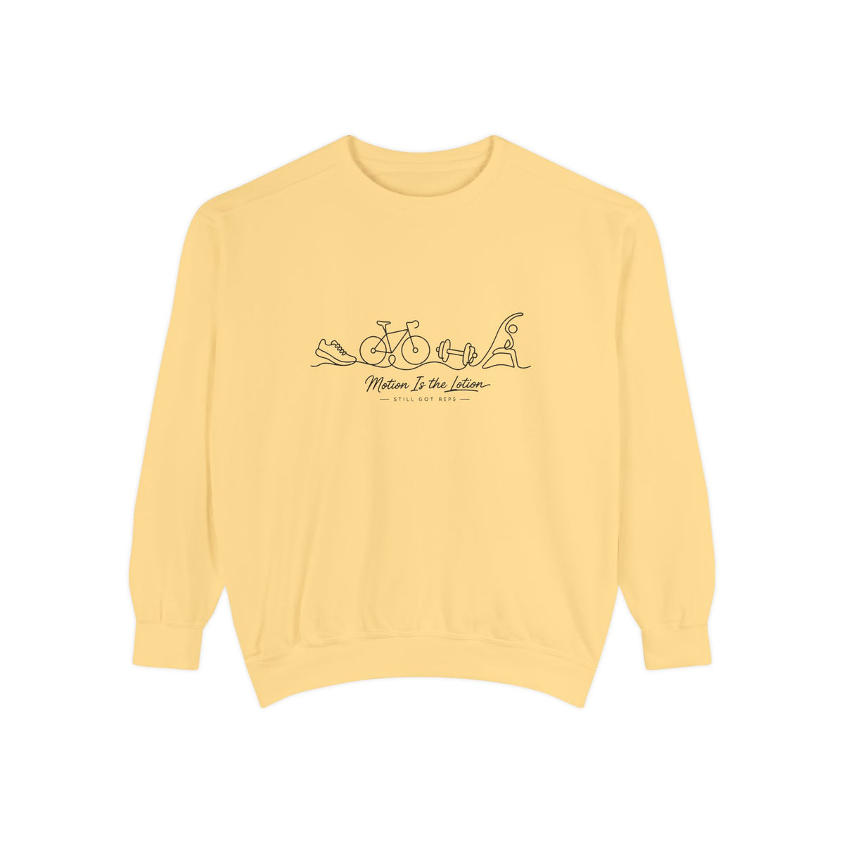 Lifestyle Wellness Pullover | Motion is the Lotion Graphic Sweatshirt | Daily Movement Top