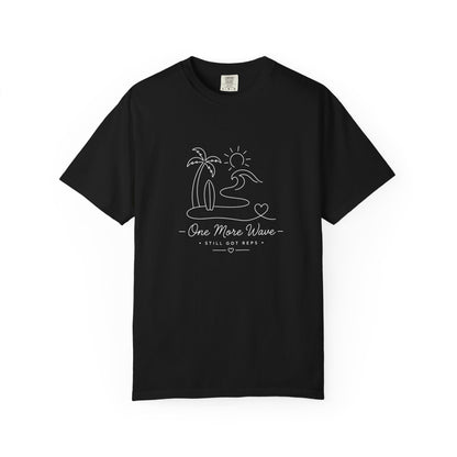 Adventure Series, T-Shirt — "One More Wave" Minimal Beach Line Art Tee