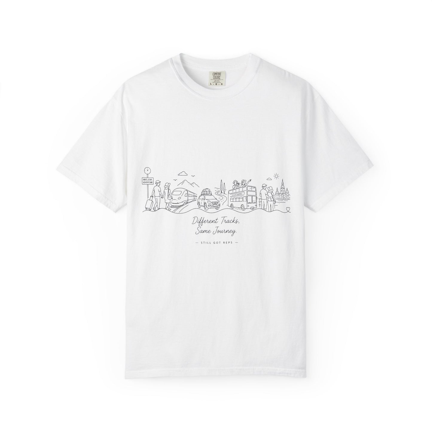 City Skyline Sketch T-Shirt — Hand-Drawn Travel Illustration Tee