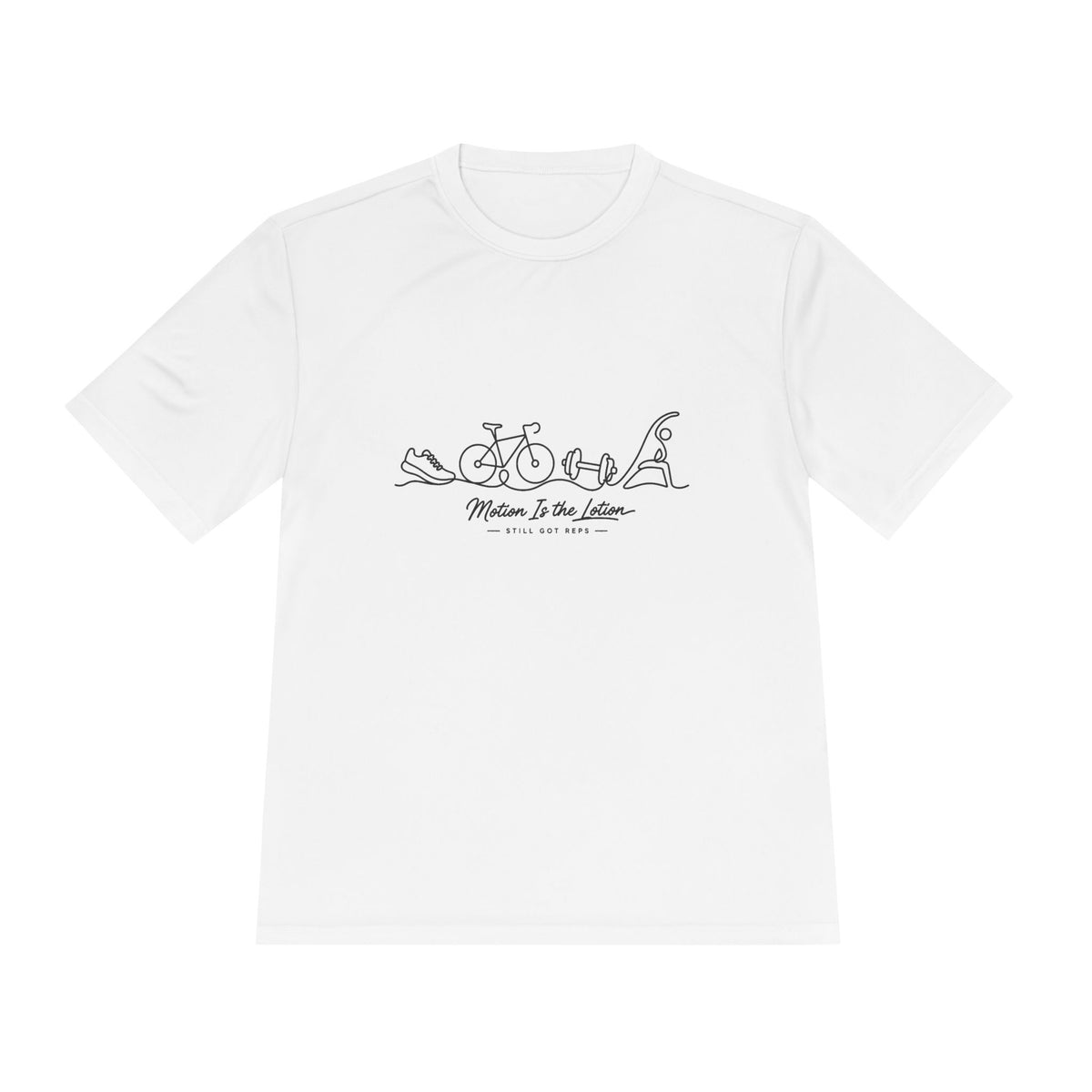 Motion is the Lotion Line Art Dry Fit T-Shirt