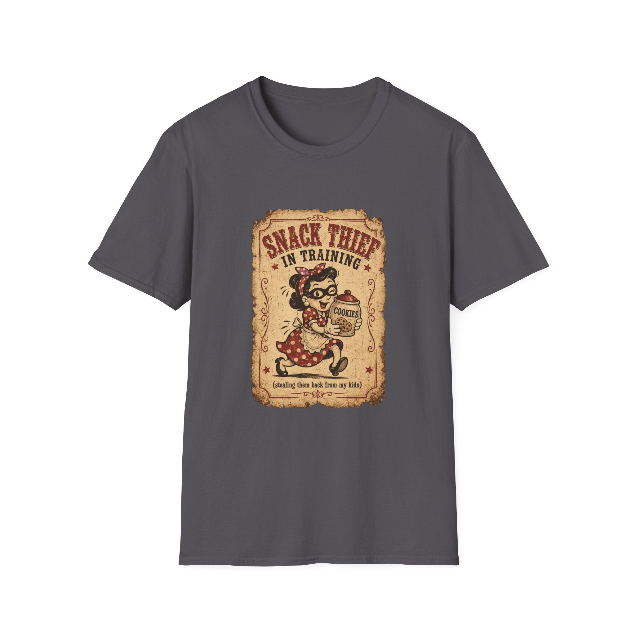 Snack Thief T-Shirt — Funny Retro Cookie Lover Tee ("Snack Thief in Training")
