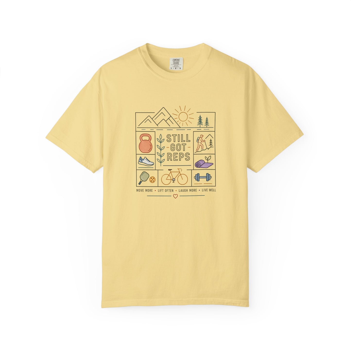 Fitness Icons T-Shirt — "Still Got Reps" Active Lifestyle Tee