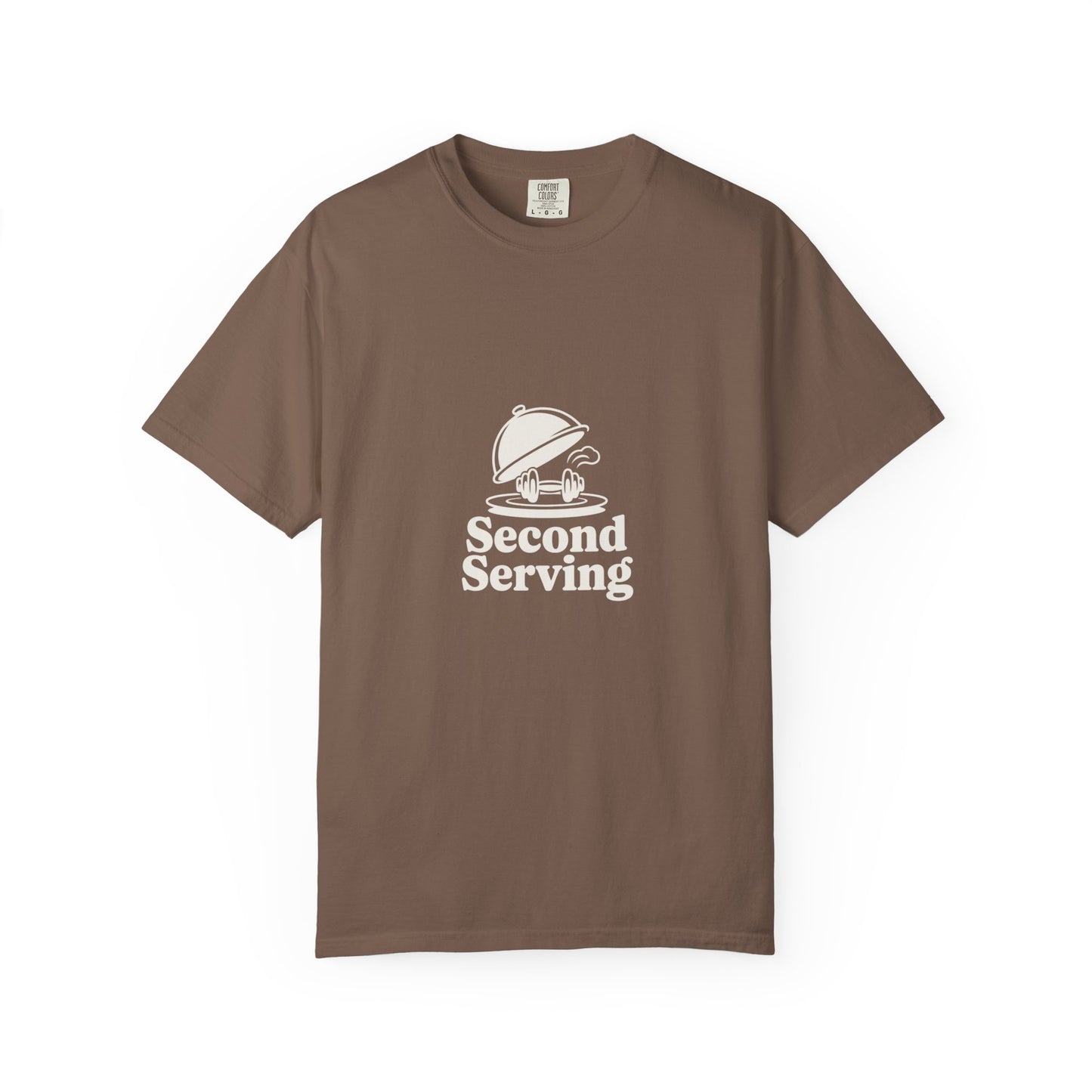 Second Serving T-Shirt — Funny Foodie Tee with Cloche Graphic