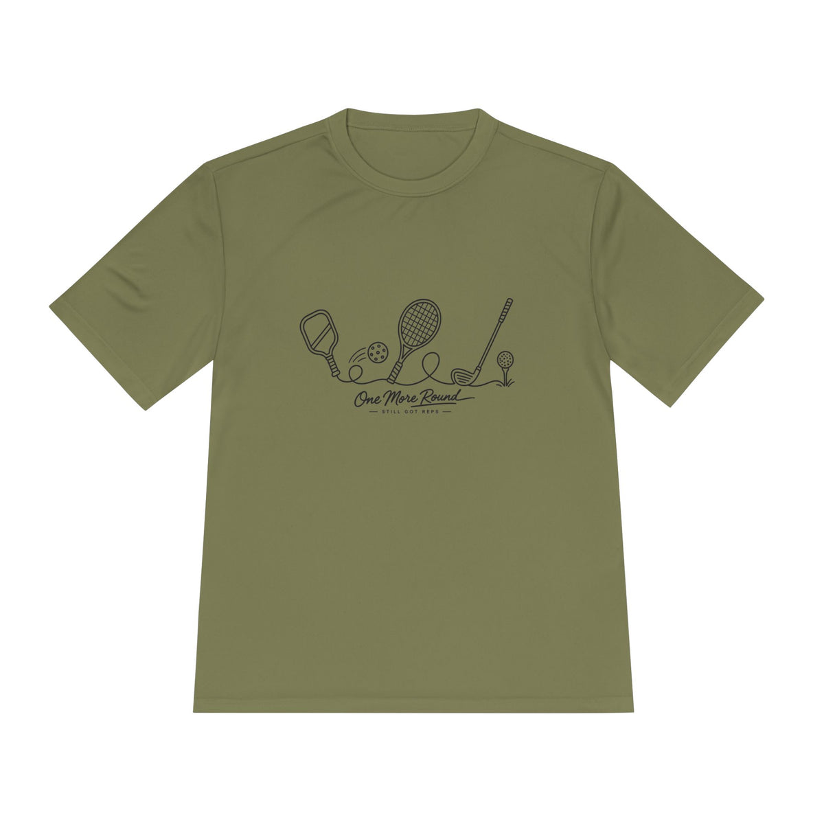 One More Round Line Art Dry Fit T-Shirt