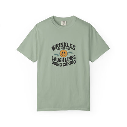 Wrinkles Are Just Laugh Lines Tee — Funny Smile Graphic T-Shirt