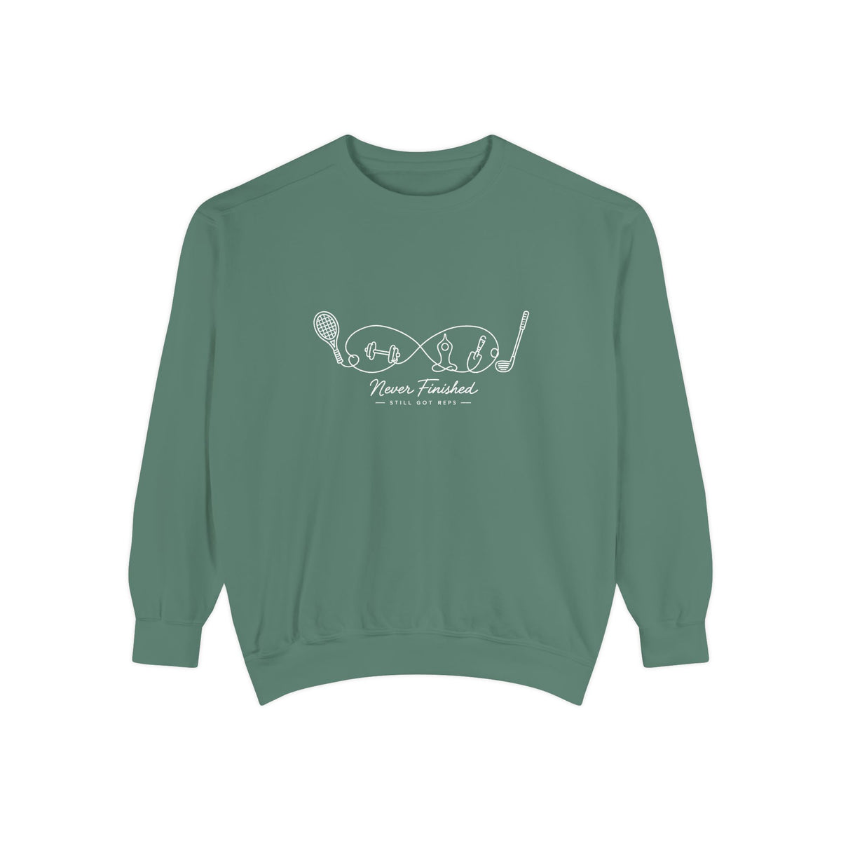 Athletic Longevity Pullover | Never Finished Graphic Sweatshirt | Active Aging Top