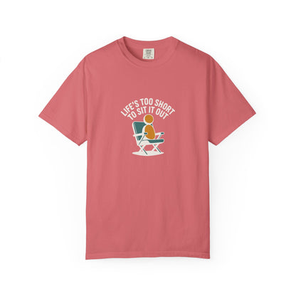 T-Shirt - "Life's Too Short to Sit It Out" Rocking Chair Graphic Tee