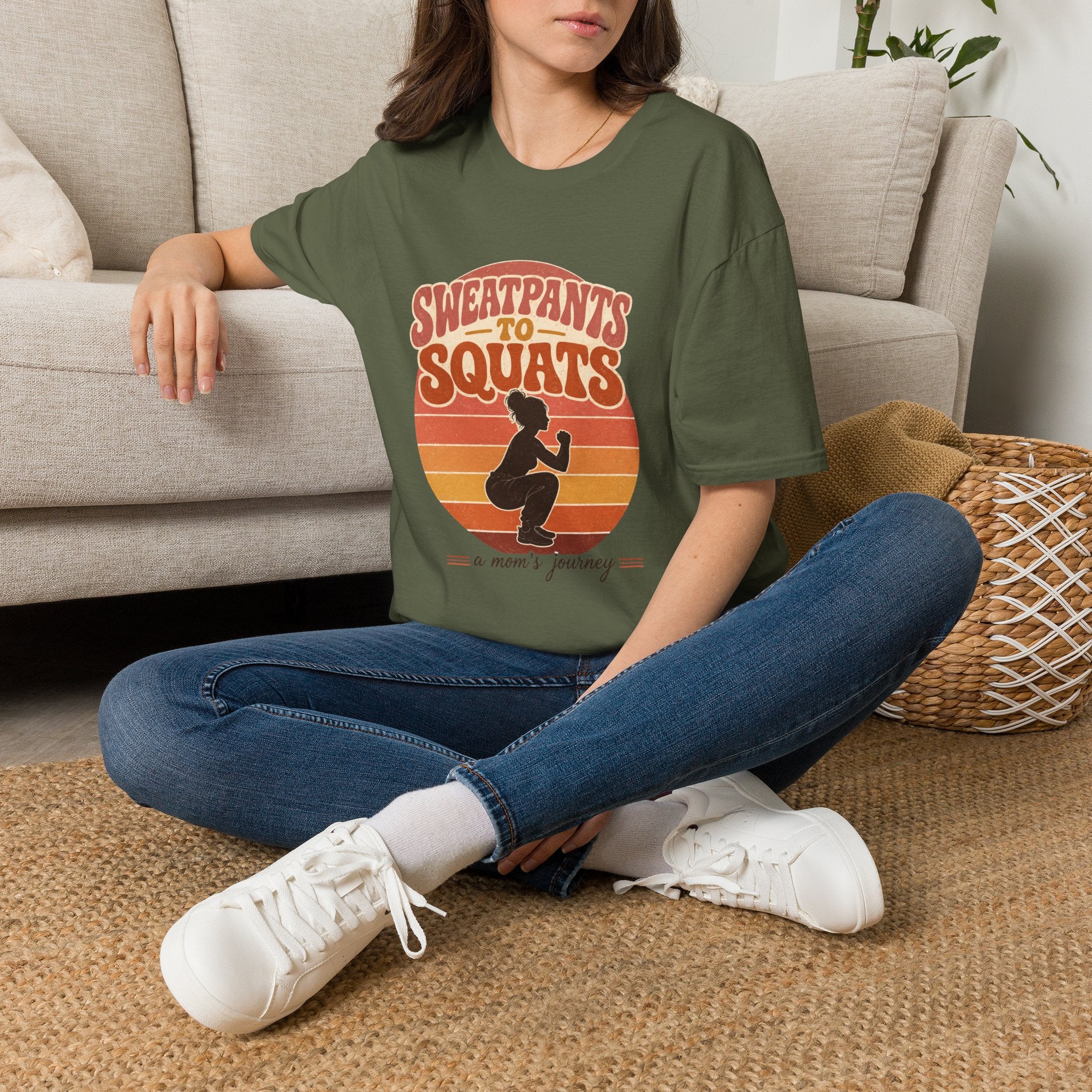Sweatpants to Squats T-Shirt — Retro Fitness Motivation Tee