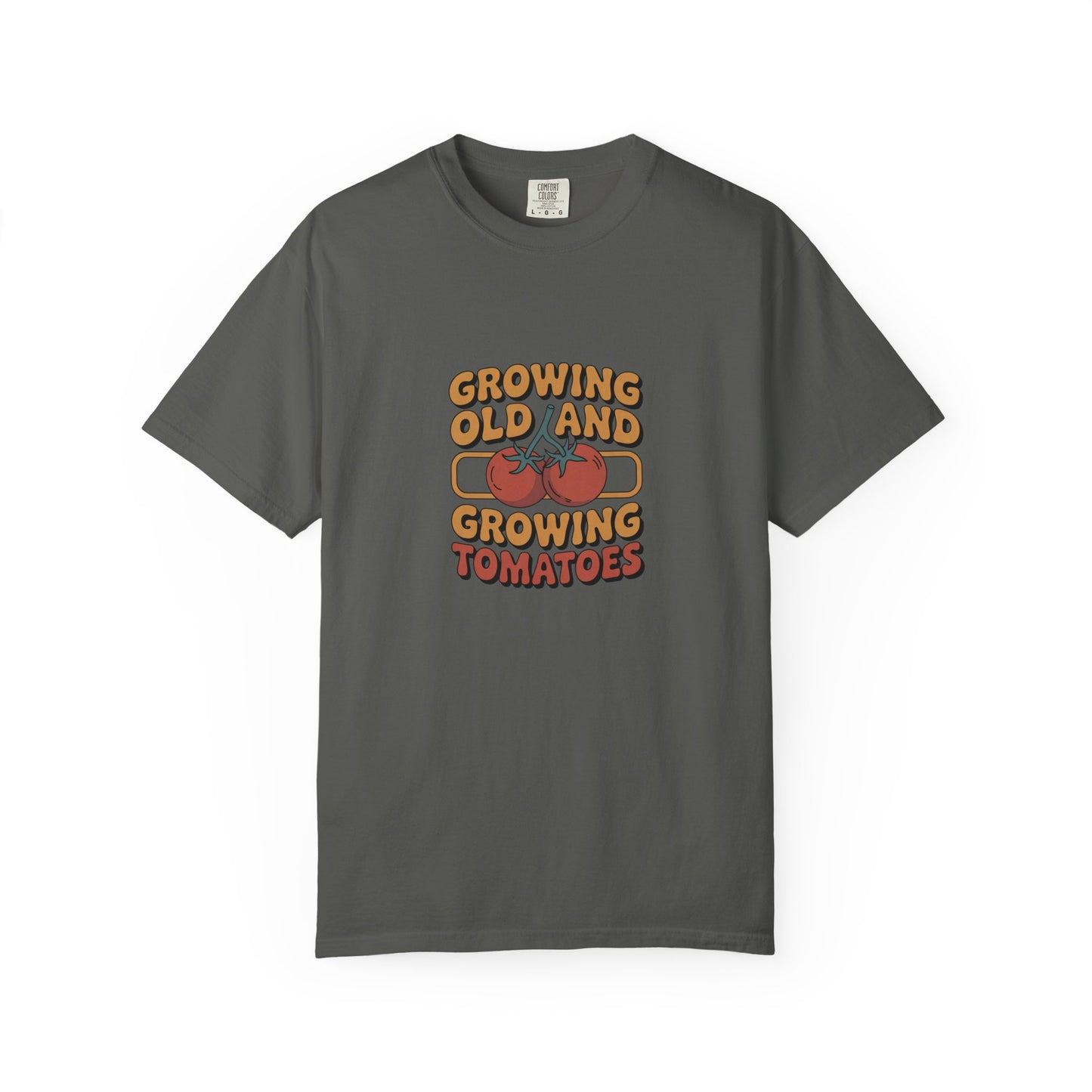 Growing Old and Growing Tomatoes T-Shirt — Vintage Gardeners Tee