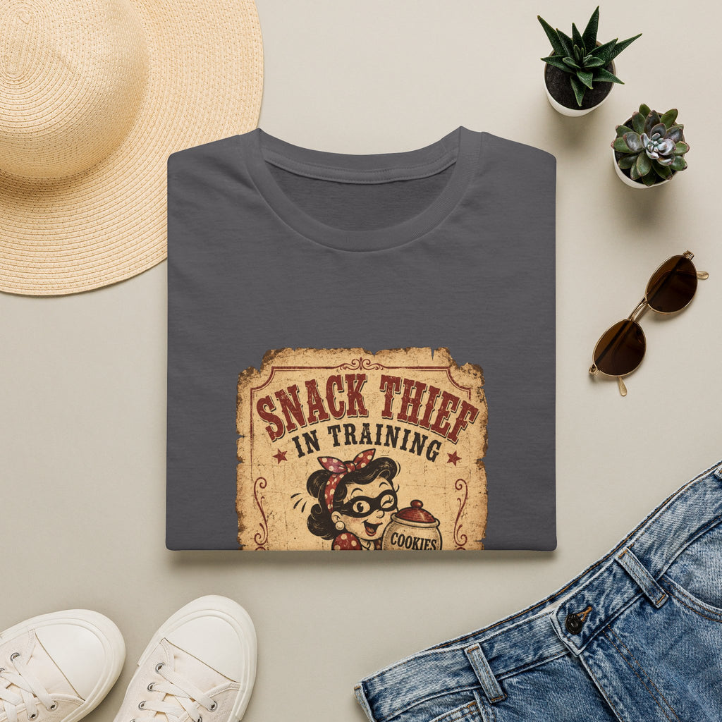 Snack Thief T-Shirt — Funny Retro Cookie Lover Tee ("Snack Thief in Training")
