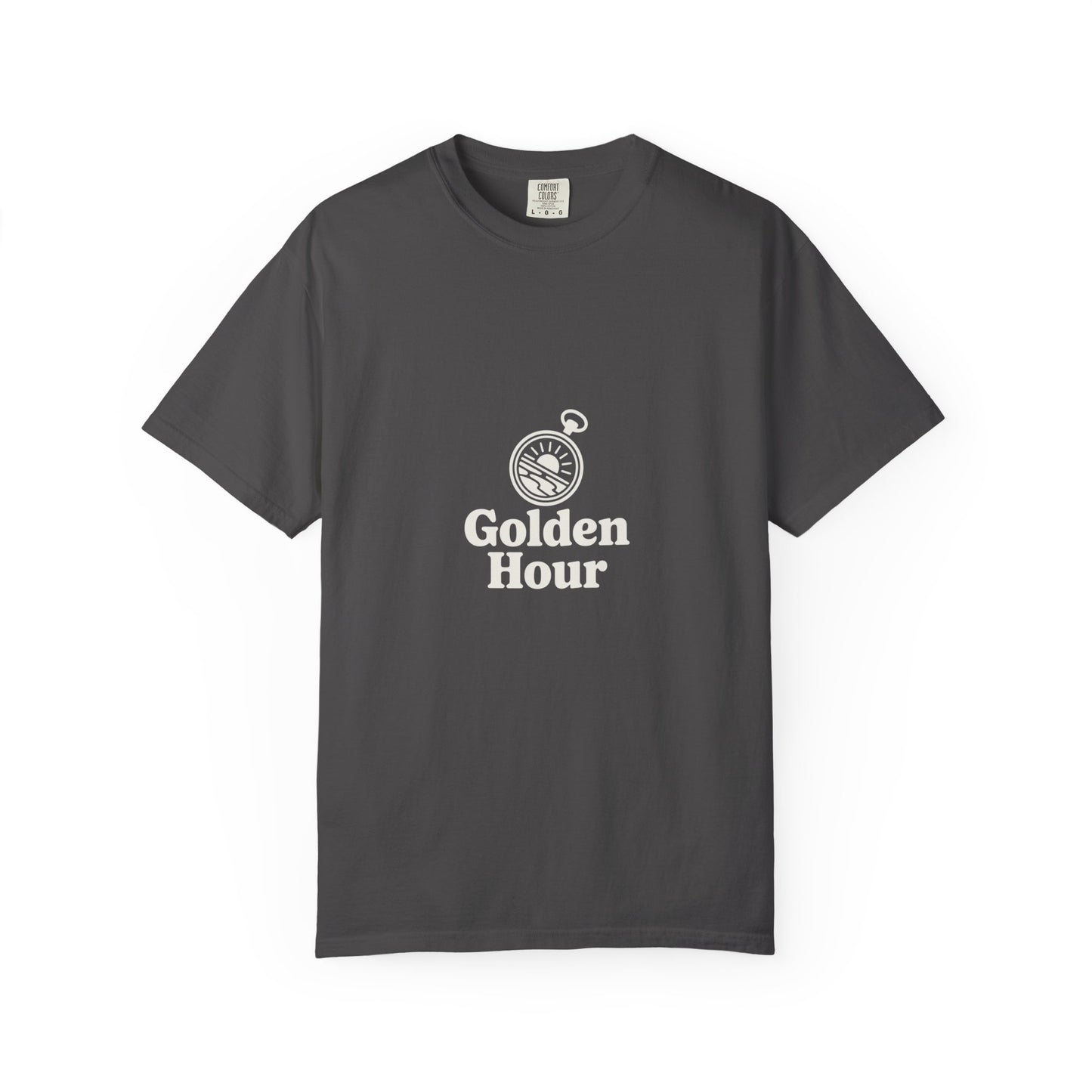 Golden Hour Pocket Tee — Vintage Pocket Watch Graphic T-Shirt