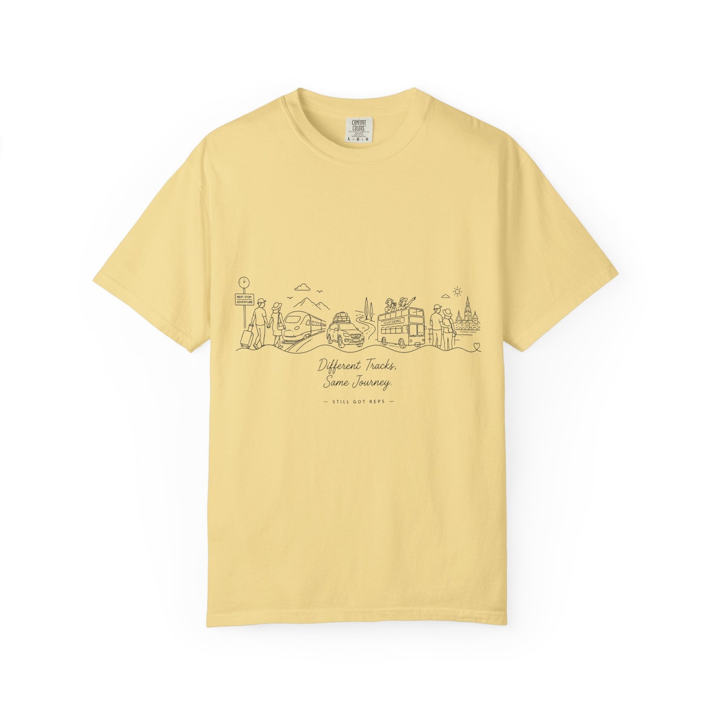 City Skyline Sketch T-Shirt — Hand-Drawn Travel Illustration Tee