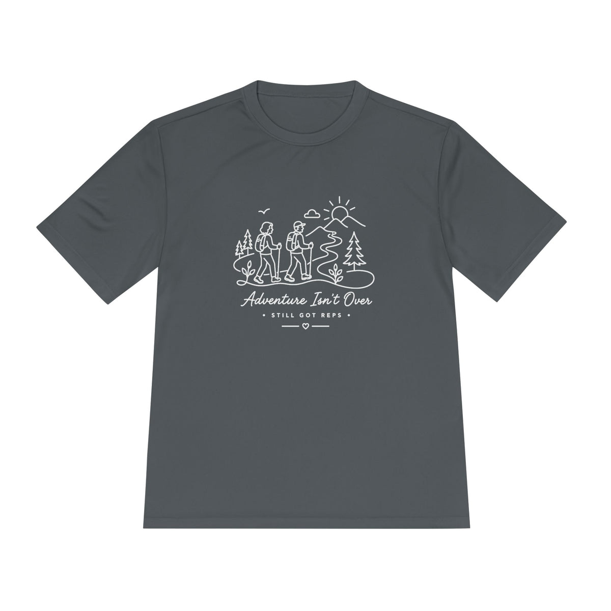 Couples Adventure Line Art Dry Fit T-Shirt
