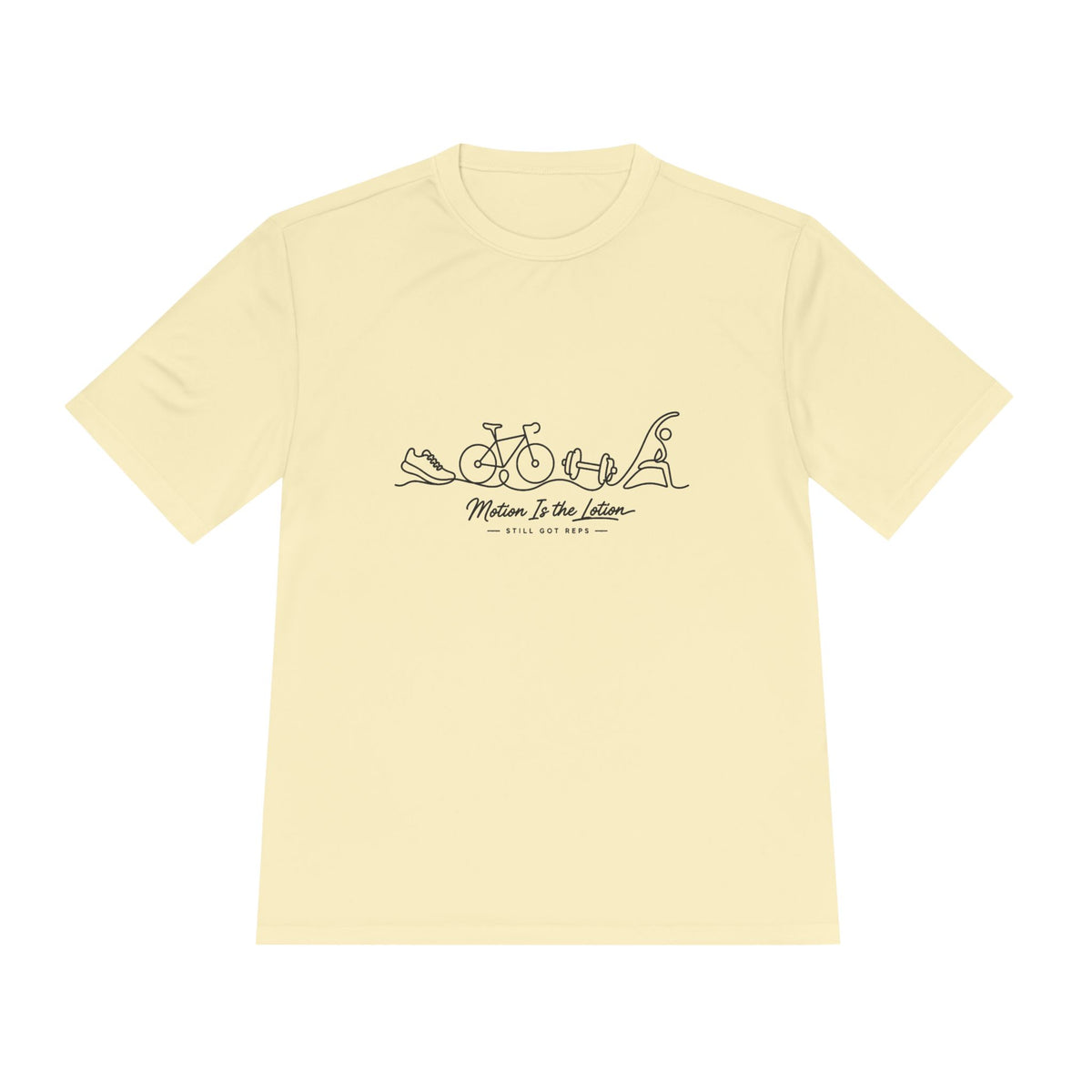 Motion is the Lotion Line Art Dry Fit T-Shirt