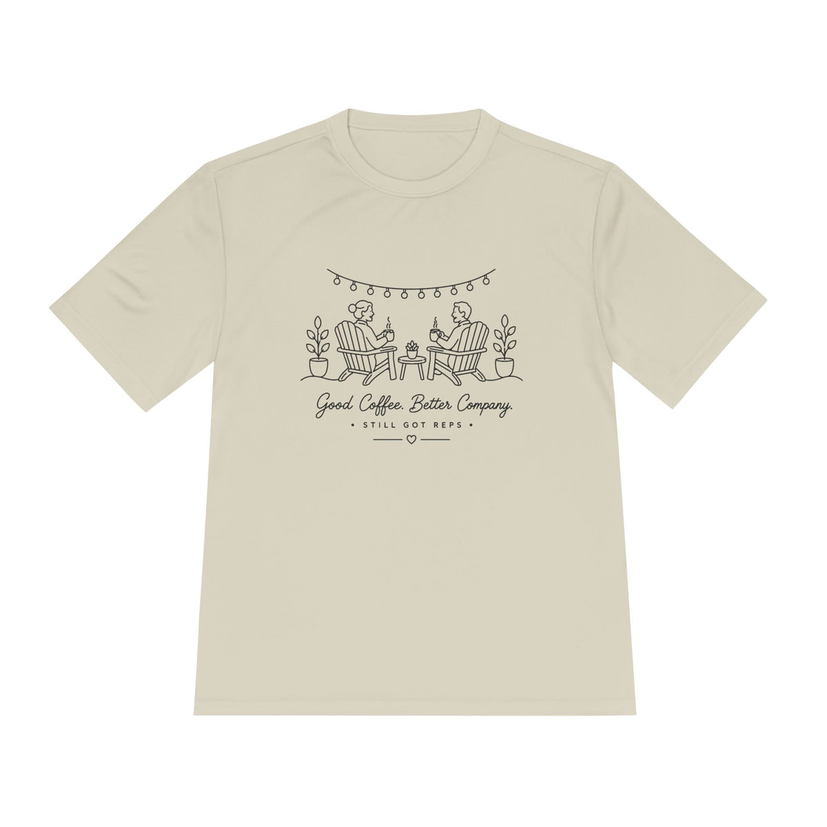 Good Coffee Great Company Line Art Dry Fit T-Shirt