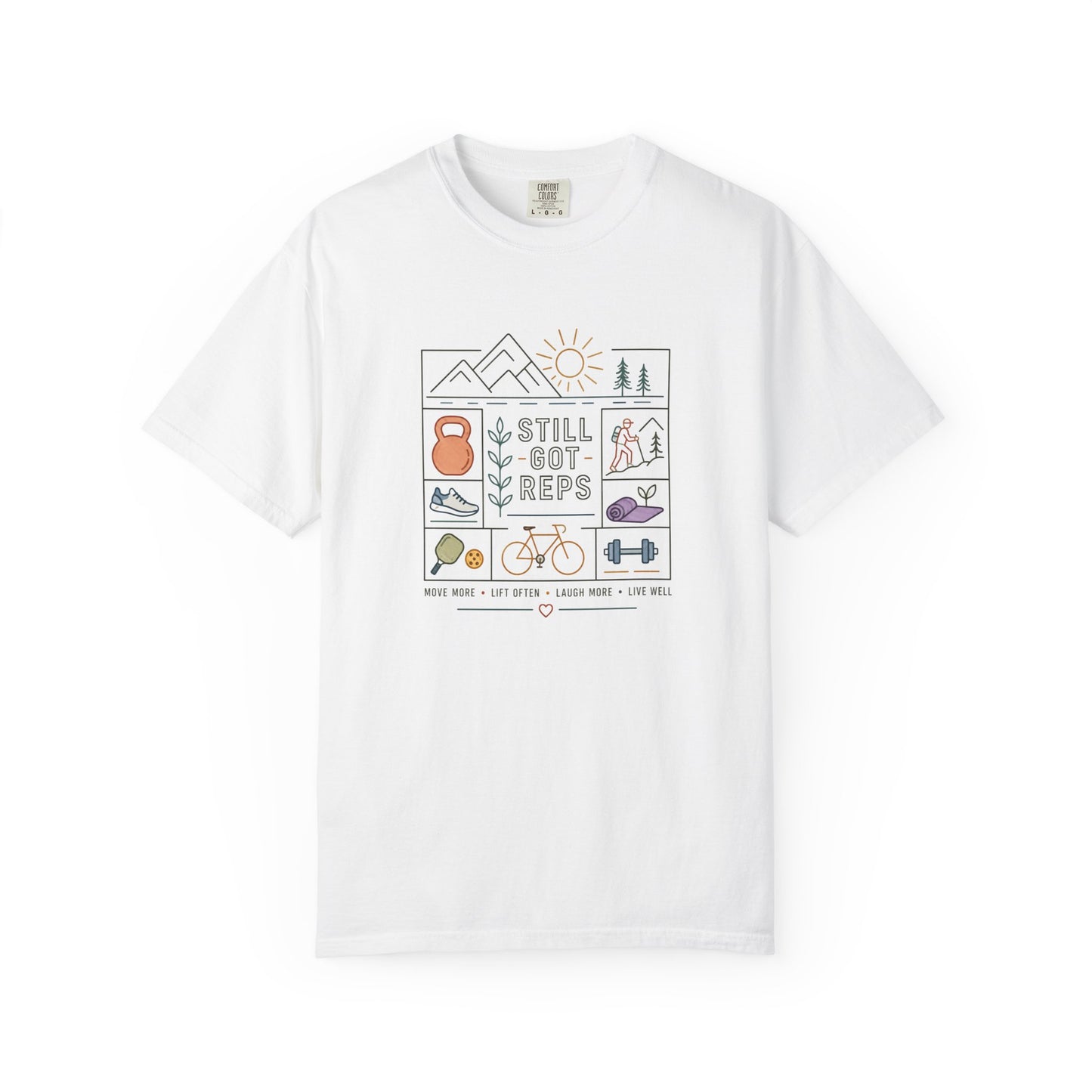 Fitness Icons T-Shirt — "Still Got Reps" Active Lifestyle Tee