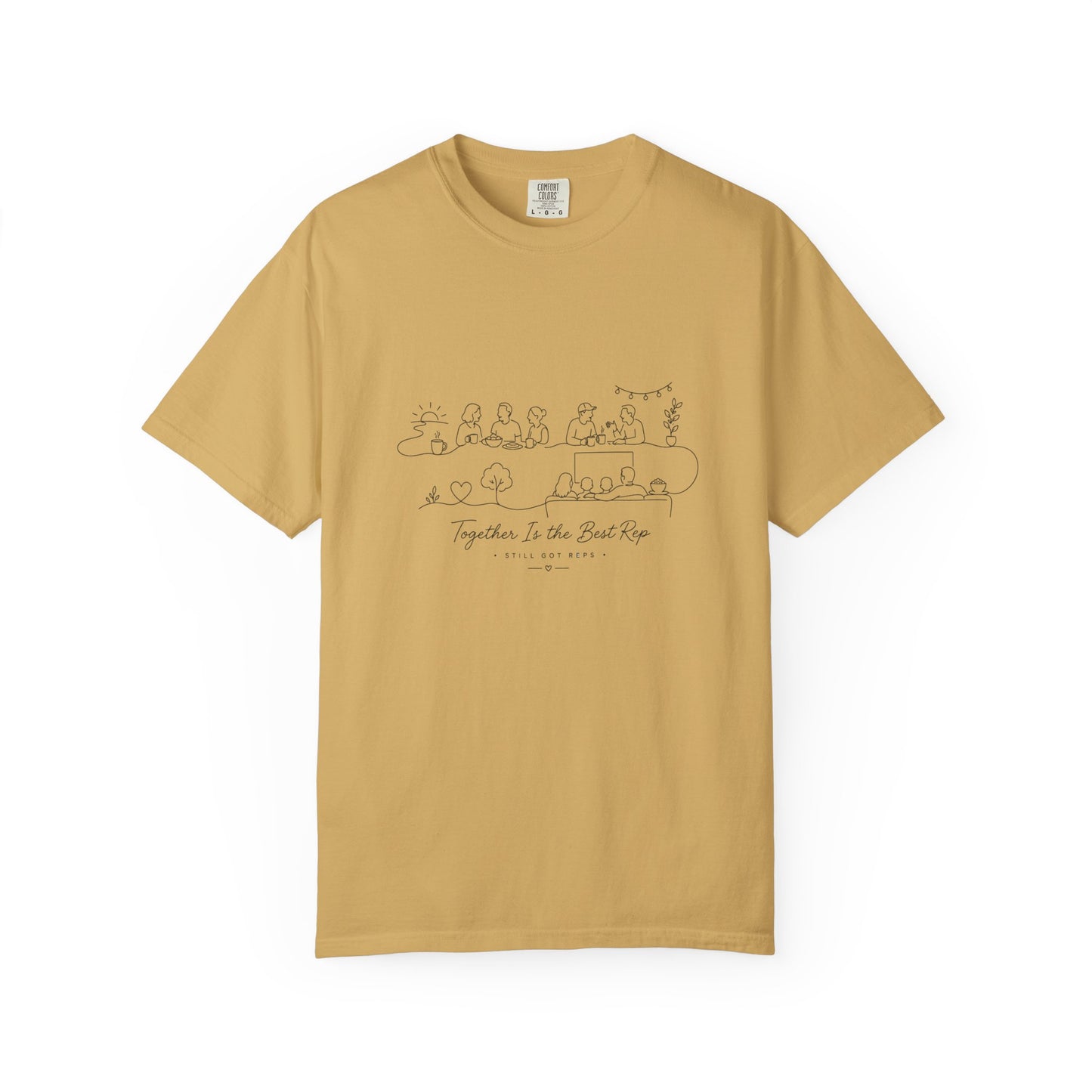 Adventure Series, Friends Line Art T-Shirt — "Together to the Finish Line" Minimal Graphic Tee