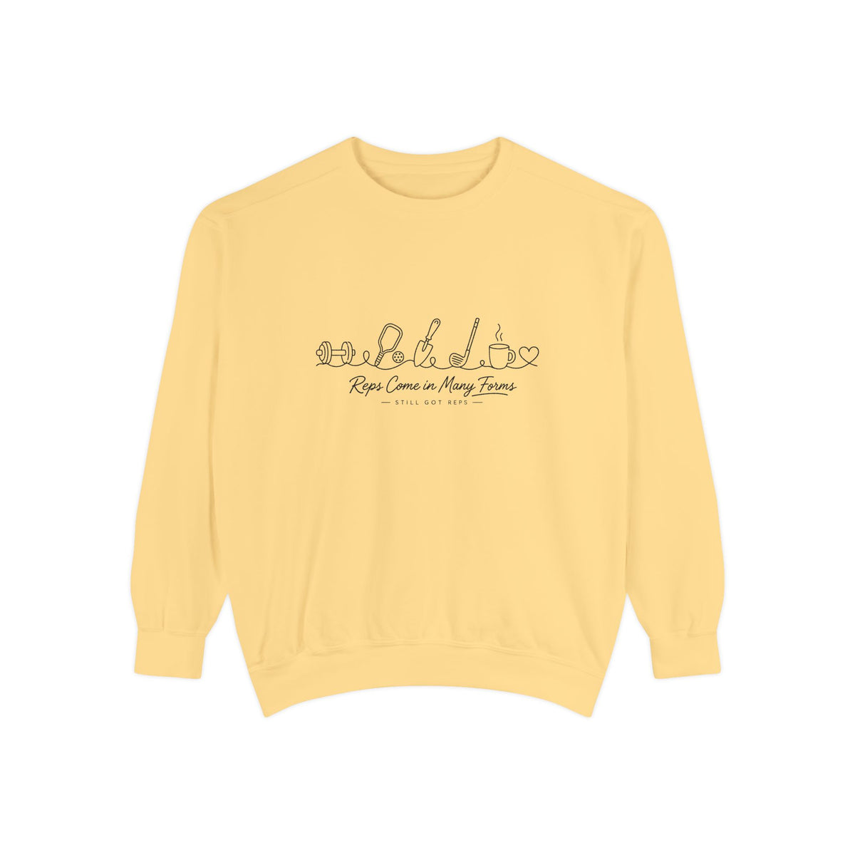 Athletic Longevity Pullover | Reps Come in Many Forms Graphic Sweatshirt | Active Aging Top