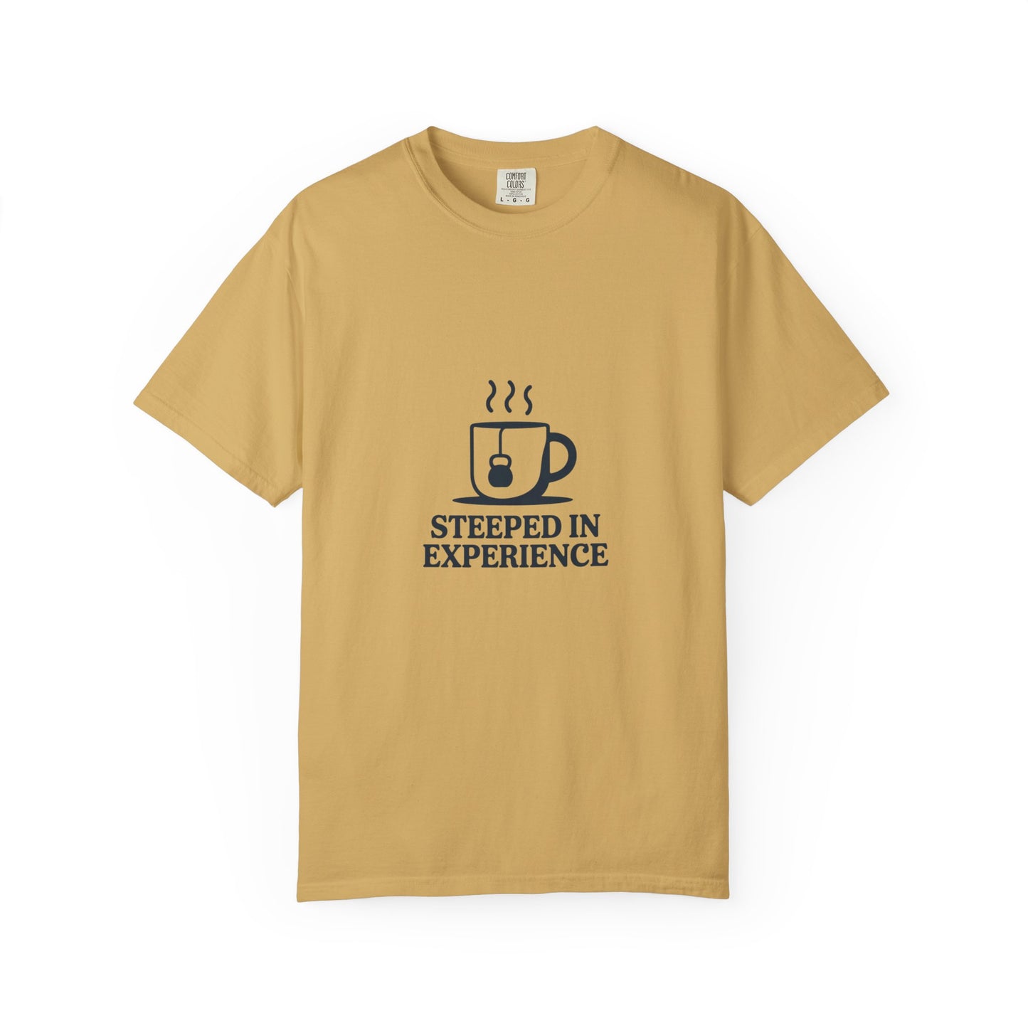 Steeped in Experience Tee — Coffee Mug Graphic T-Shirt