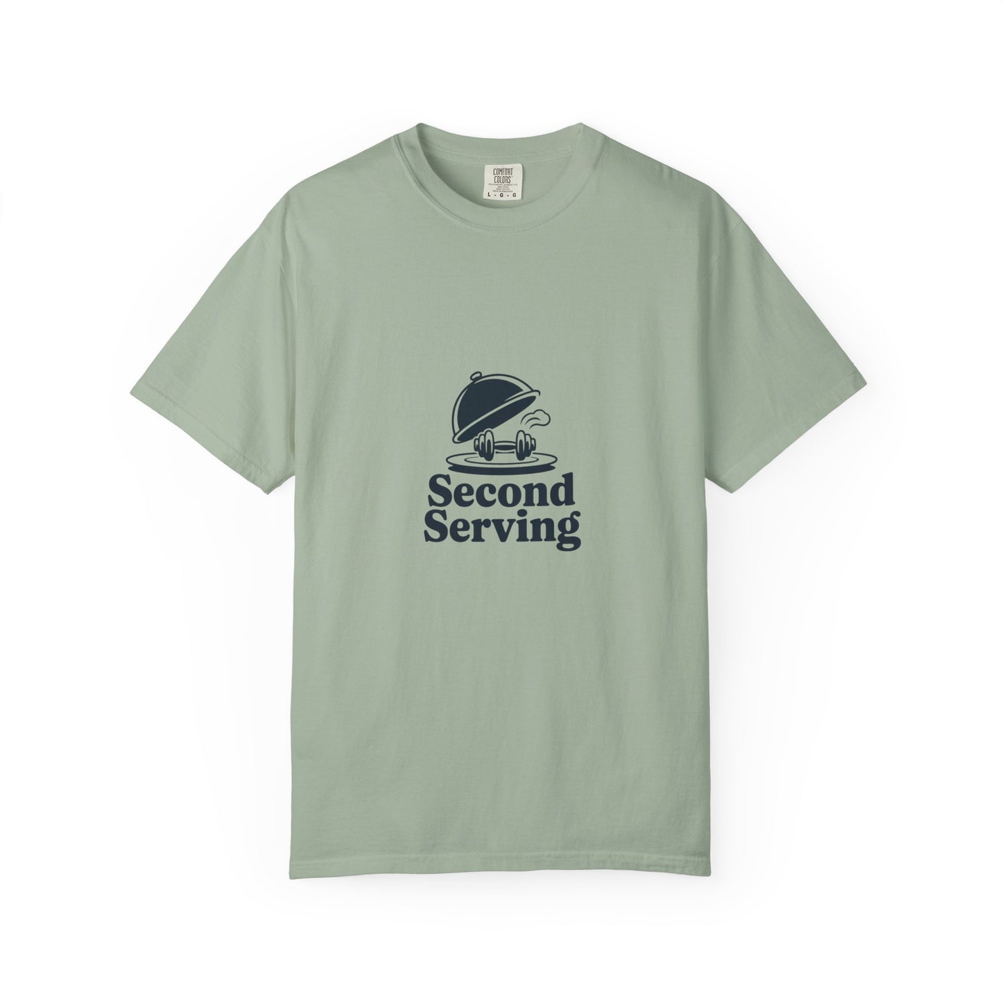 Second Serving T-Shirt — Funny Foodie Tee with Cloche Graphic
