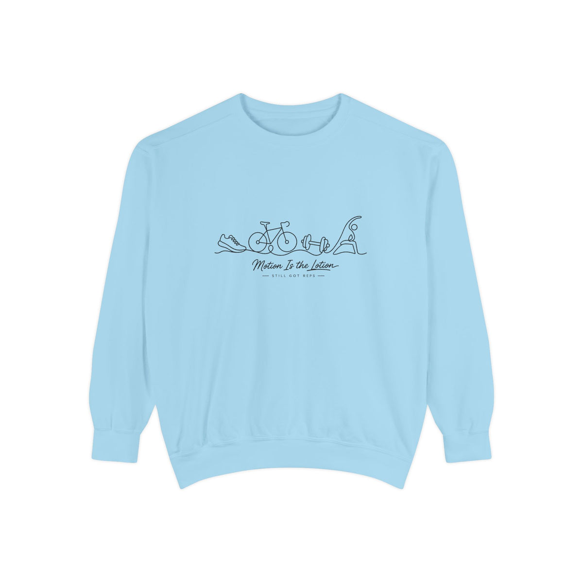 Lifestyle Wellness Pullover | Motion is the Lotion Graphic Sweatshirt | Daily Movement Top