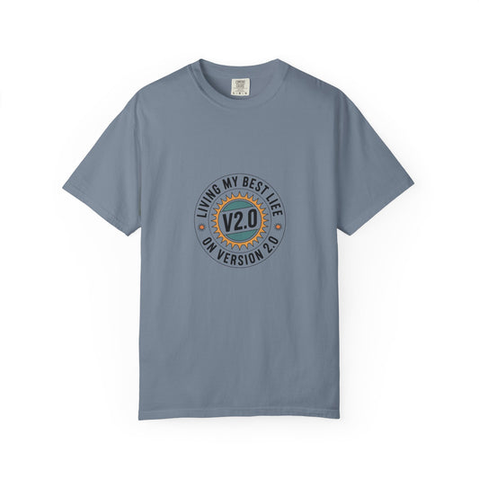 Living My Best Life V2.0 T-Shirt — Retro Badge Graphic Tee