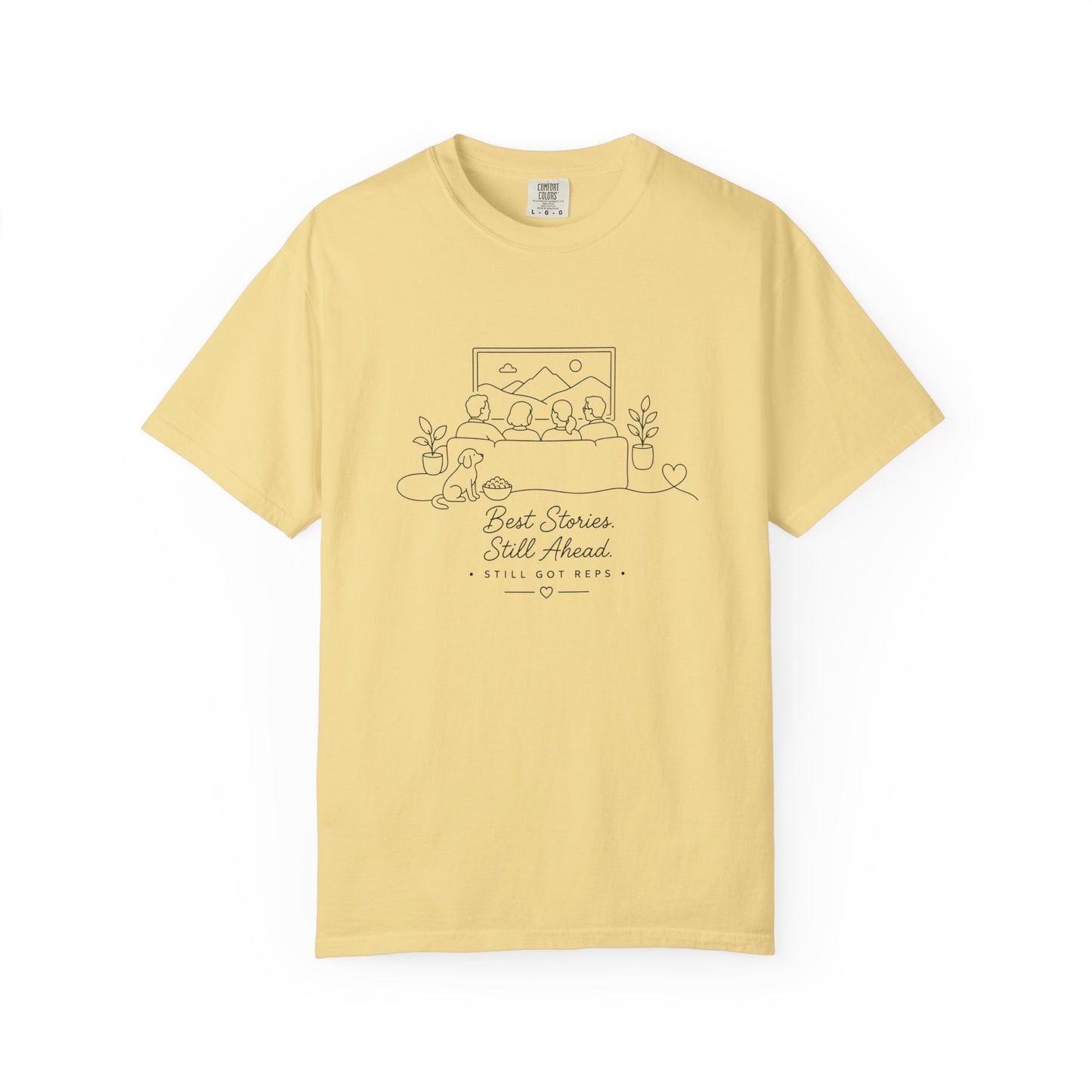 Adventure Series, T-Shirt — 'Best Season Starts Ahead' Minimal Line Art Landscape Tee