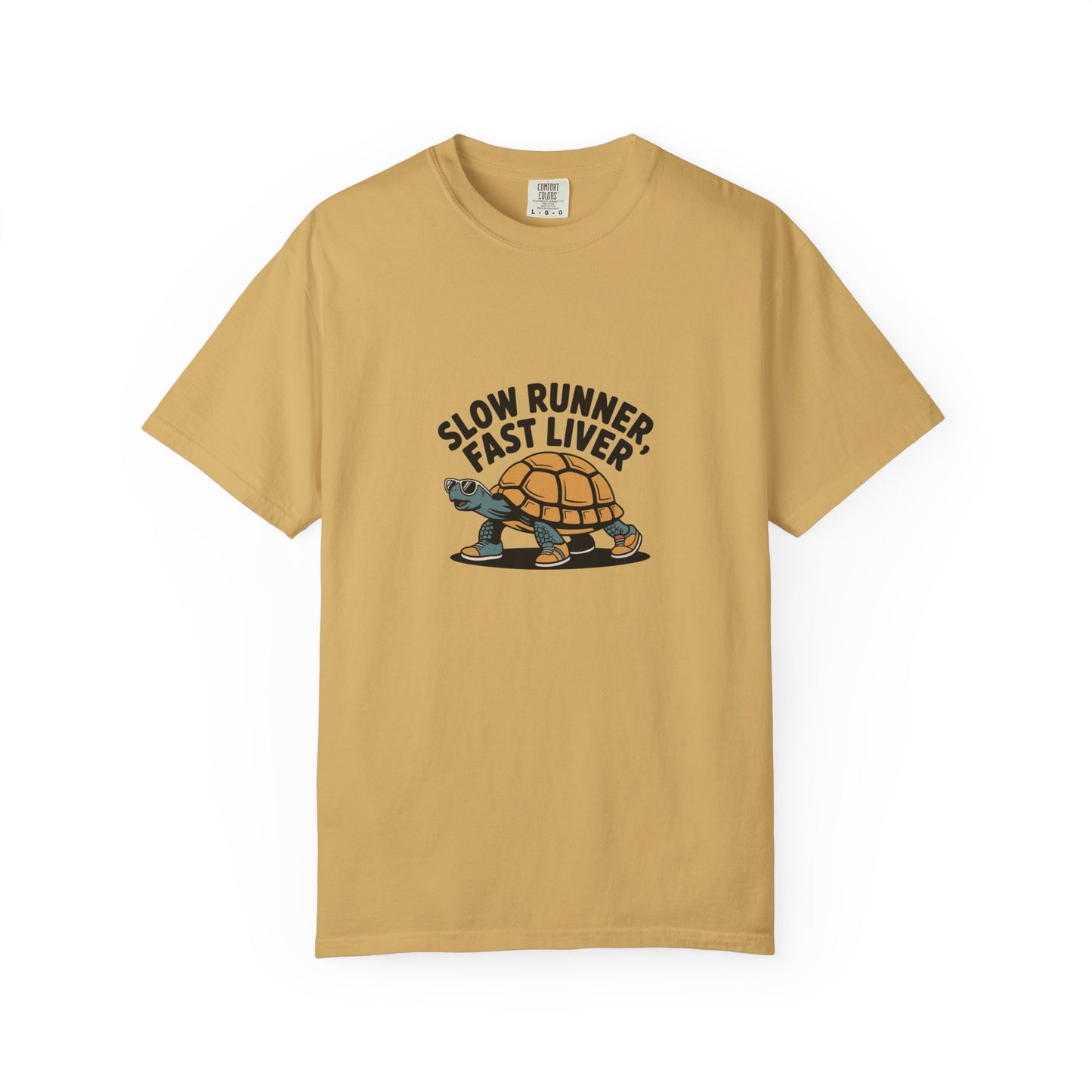 T-Shirt — "Slow Runner Fast Liver" Turtle Graphic Tee