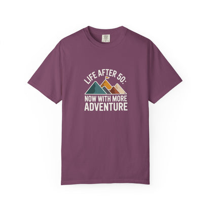 T-Shirt — "Life After 50: Now With More Adventure" Mountain Graphic
