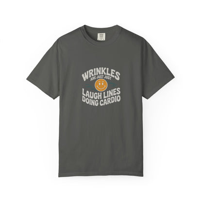Wrinkles Are Just Laugh Lines Tee — Funny Smile Graphic T-Shirt