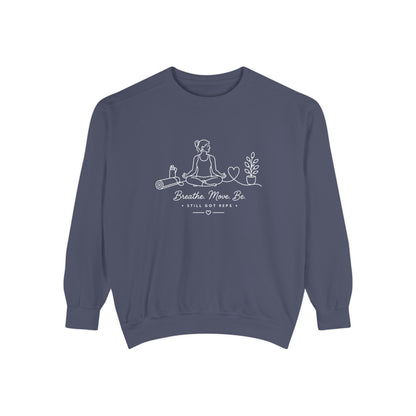 Mindful Living Pullover | Breathe Move Be Graphic Sweatshirt | Active Lifestyle Top