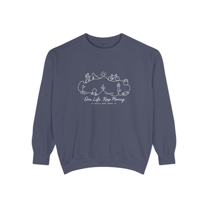 Inspirational Heritage Pullover | One Life Keep Moving Graphic Sweatshirt | Active Lifestyle Top