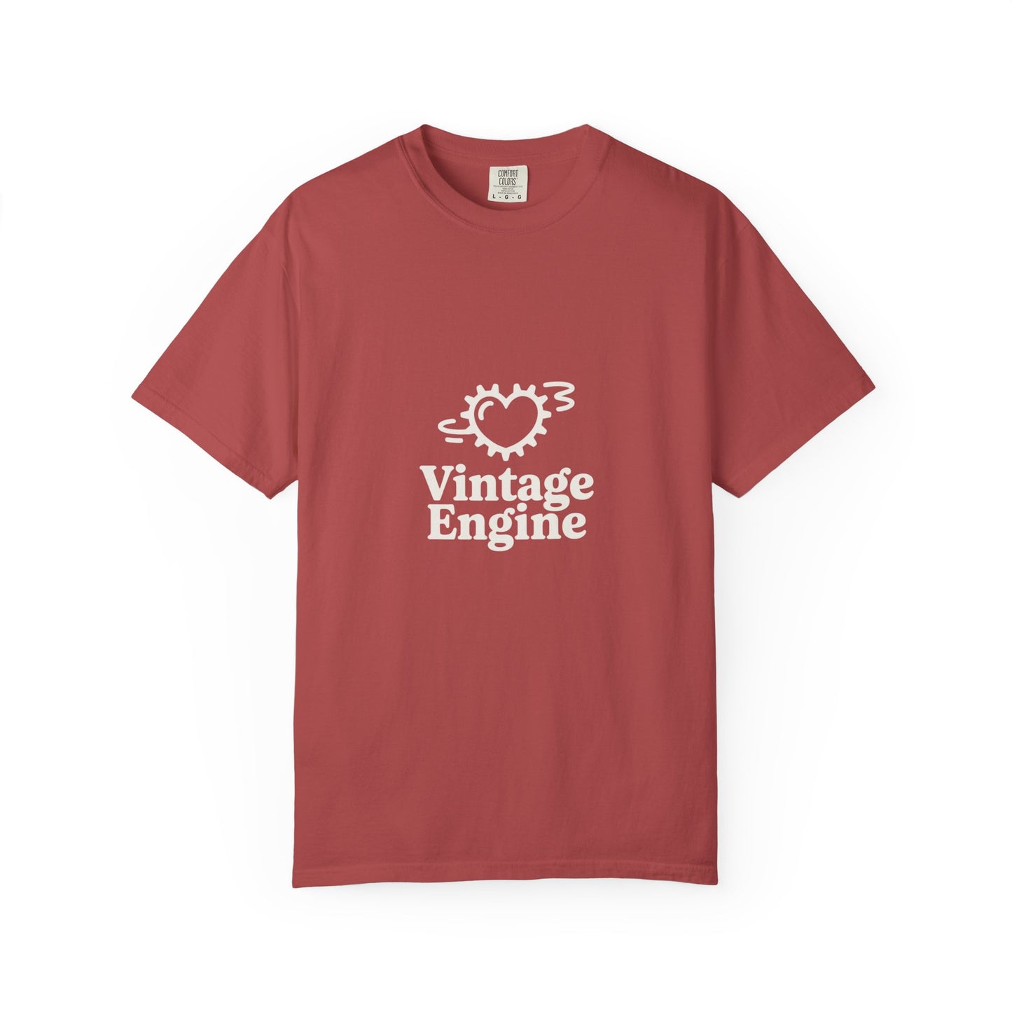 Vintage Engine Heart Logo Graphic T-Shirt