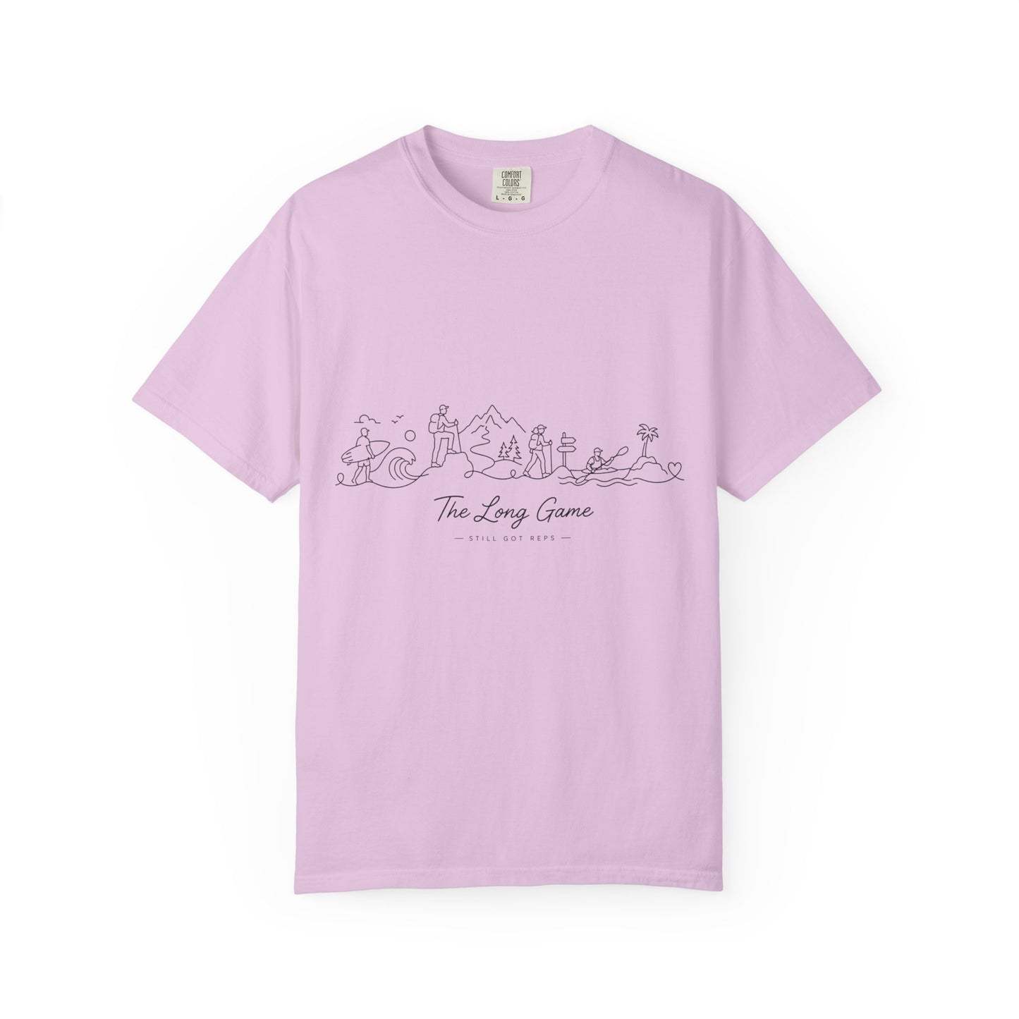 The Long Game T-Shirt — Minimal Line Art Crew Neck