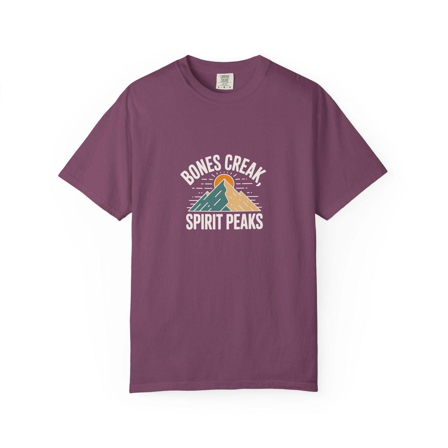 Bones Creak Spirit Peaks Mountain T-Shirt — Outdoor Adventure Graphic Tee