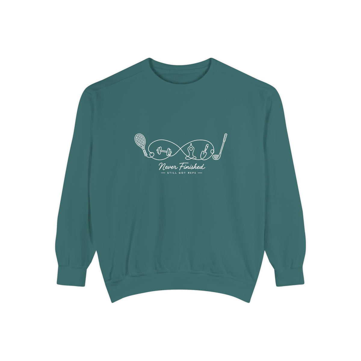 Athletic Longevity Pullover | Never Finished Graphic Sweatshirt | Active Aging Top