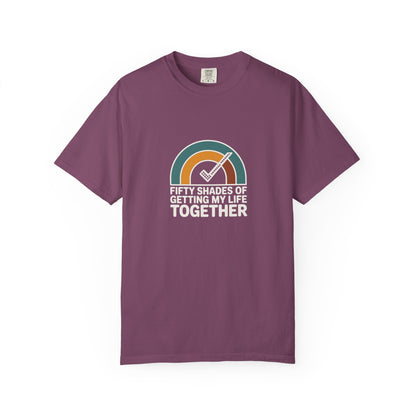 Getting My Life Together T-Shirt — 'Fifty Shades of Getting My Life Together' Retro Checklist Tee