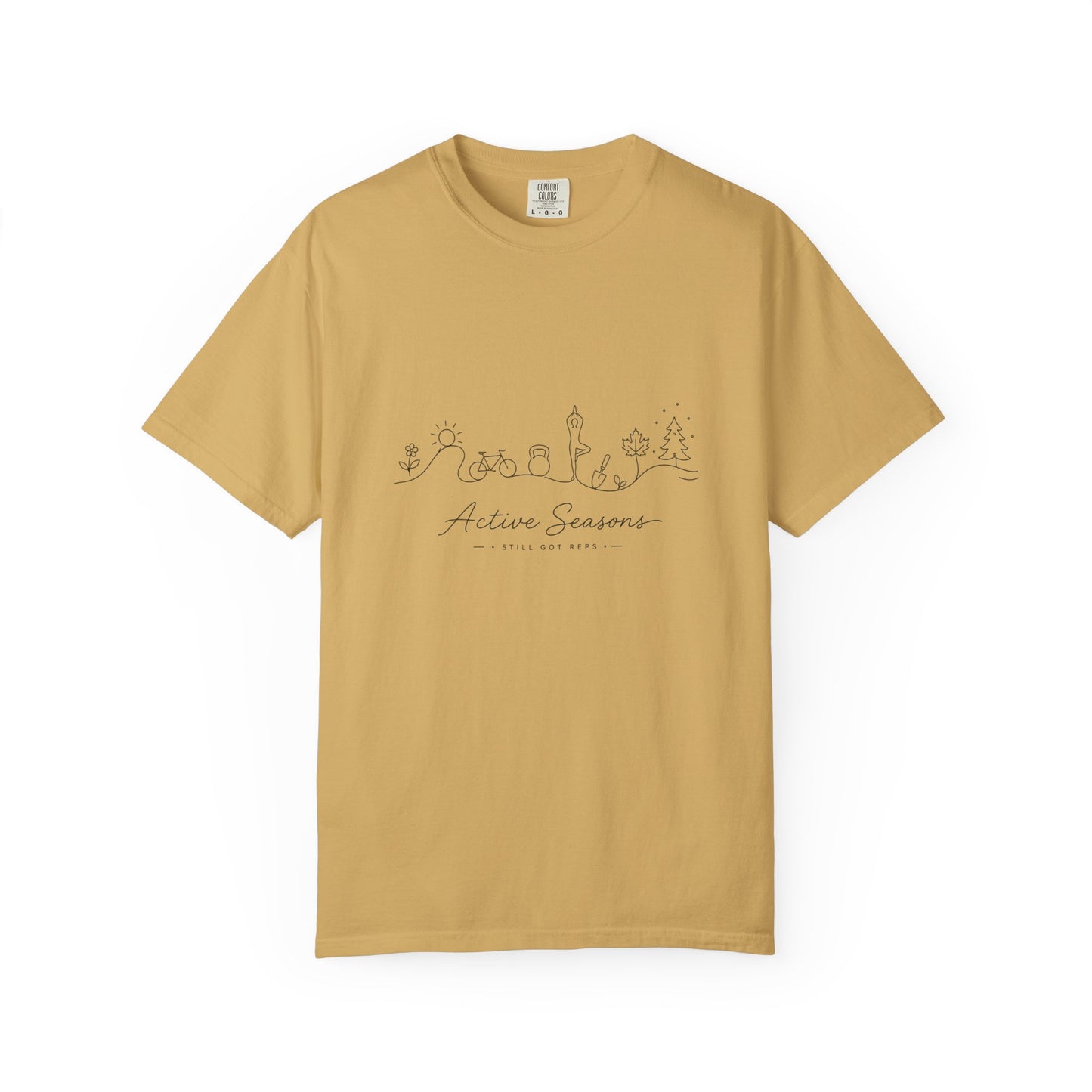 Active Seasons T-Shirt — Minimal Line Art Seasonal Graphic Tee