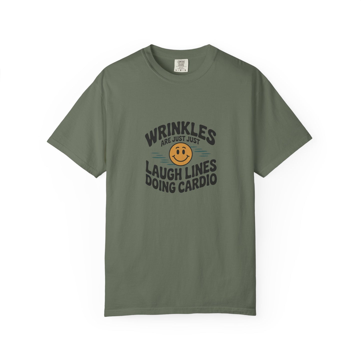 Wrinkles Are Just Laugh Lines Tee — Funny Smile Graphic T-Shirt