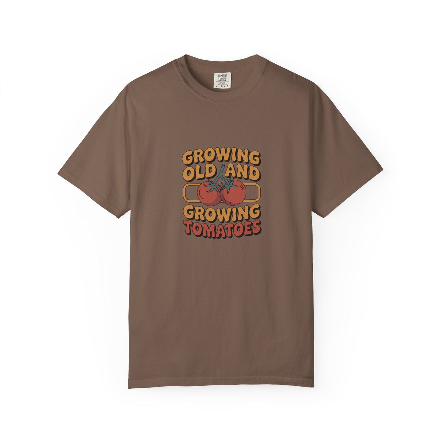 Growing Old and Growing Tomatoes T-Shirt — Vintage Gardeners Tee