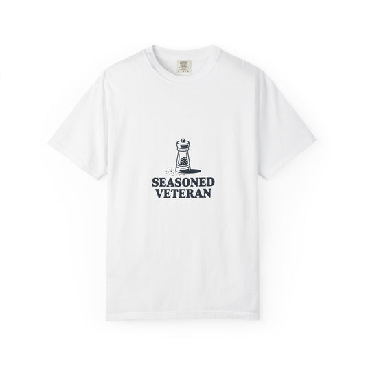 Seasoned Veteran T-Shirt - Veteran Pride Tee with Salt Shaker Graphic