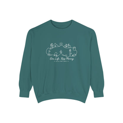 Inspirational Heritage Pullover | One Life Keep Moving Graphic Sweatshirt | Active Lifestyle Top