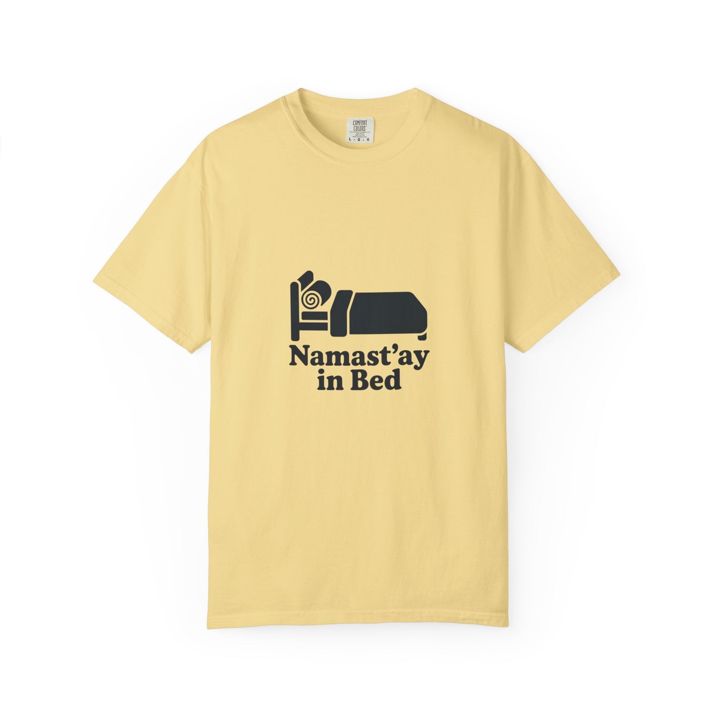 Namast'ay in Bed T-Shirt — Funny Yoga Sleep Tee