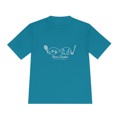 Never Finished Line Art Dry Fit T-Shirt