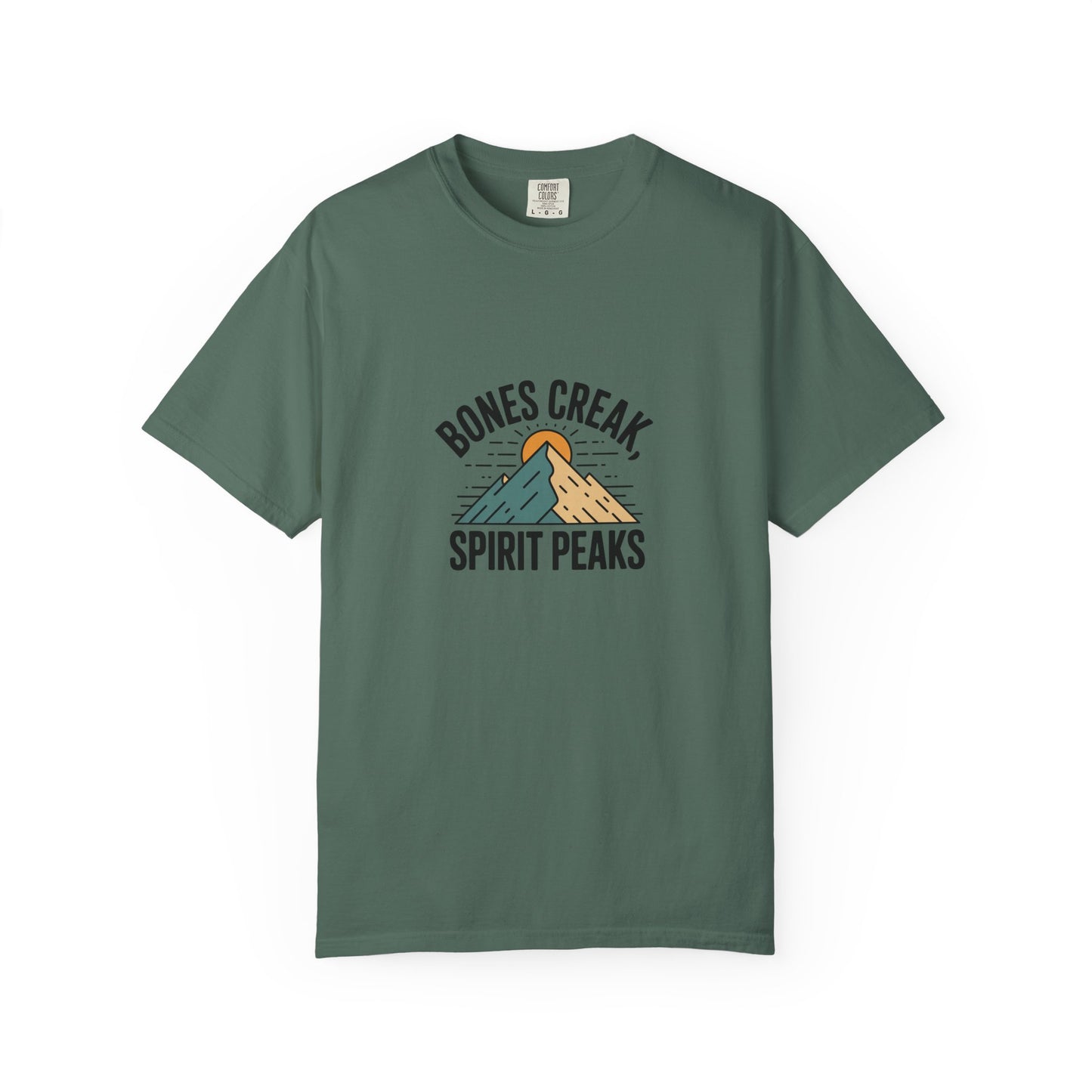 Bones Creak Spirit Peaks Mountain T-Shirt — Outdoor Adventure Graphic Tee