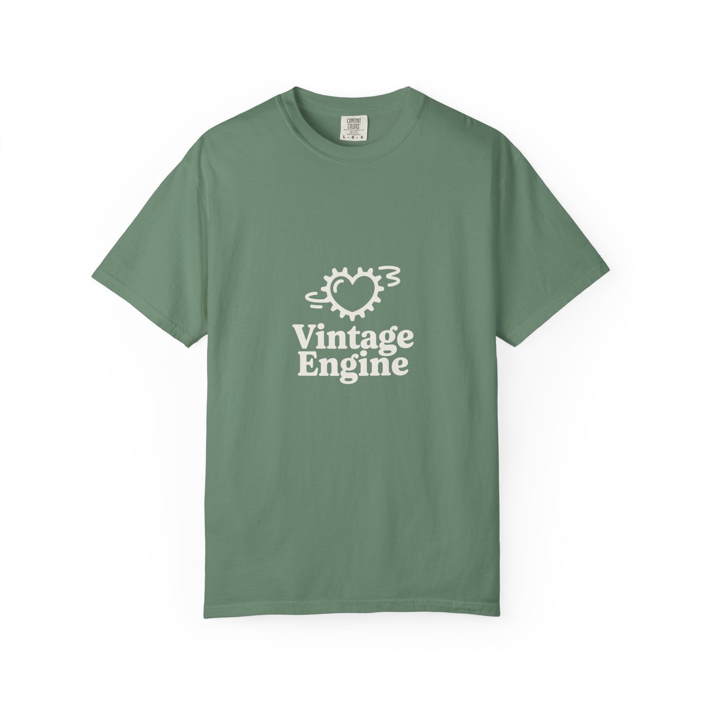 Vintage Engine Heart Logo Graphic T-Shirt