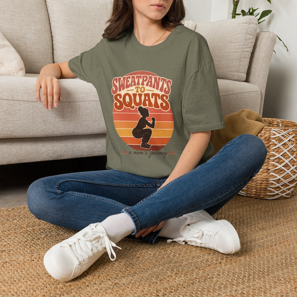 Sweatpants to Squats T-Shirt — Retro Fitness Motivation Tee