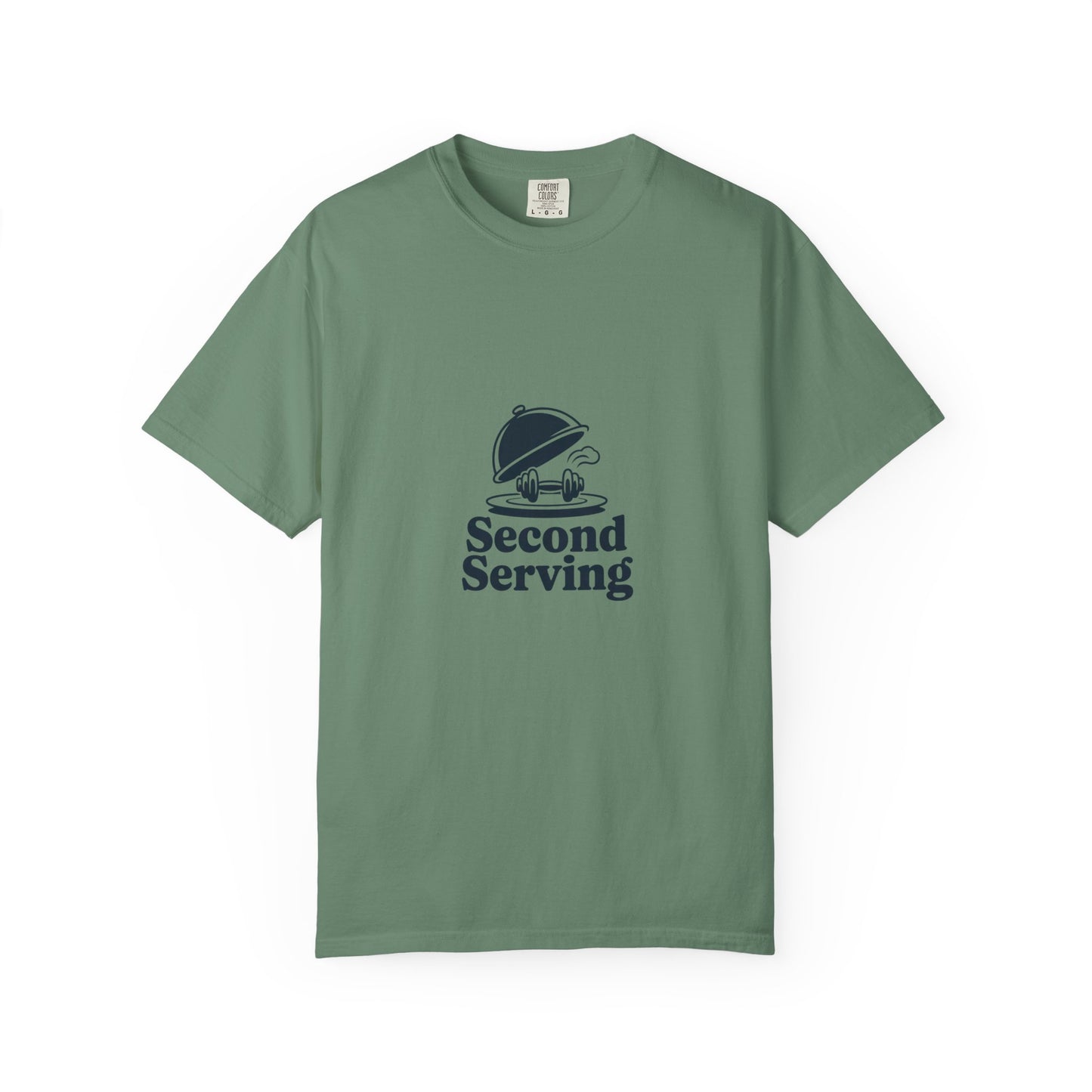 Second Serving T-Shirt — Funny Foodie Tee with Cloche Graphic